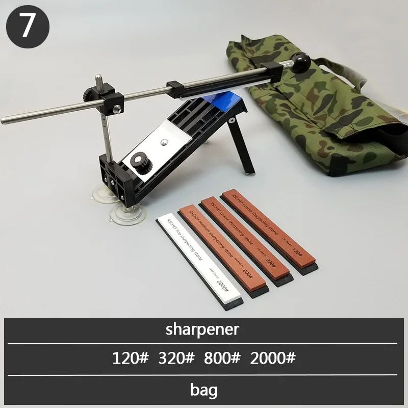 Кухонный нож фиксированный угол точилка профессиональный с Мульти Высокое качество камни точильный камень шлифовальный камень - Цвет: 7-sharpener 4S