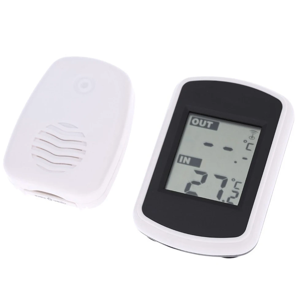 

LCD Display Temperature Accurate Gauge Mini Office Digital Home Thermometer Indoor Outdoor Wireless