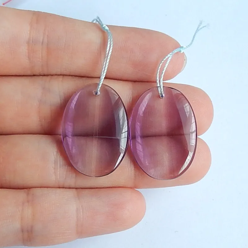 

Wholesale gemstone Piezoelectric quartz Gemstone Earrings,26x18x4mm,6.7g