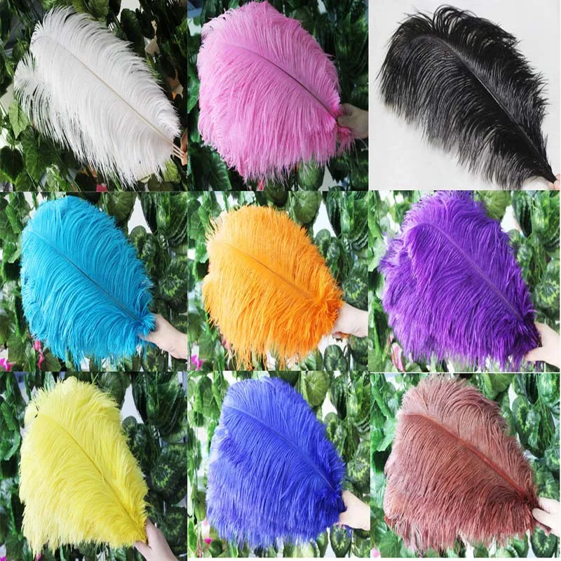 

Beautiful! 5 pieces of high-quality natural ostrich feathers 16-18inch 40-45cm