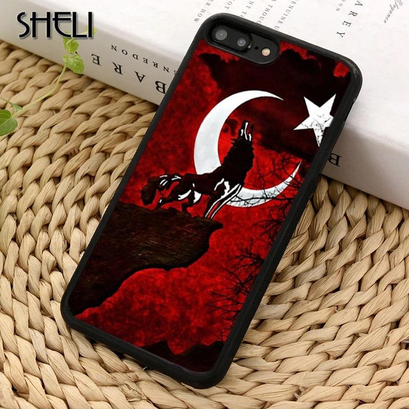 SHELI Republic Turkey Flag Phone Case Cover For iPhone 5 6 6s 7 8 plus 11 pro X XR XS max Samsung S6 S7 edge S8 S9 S10 |