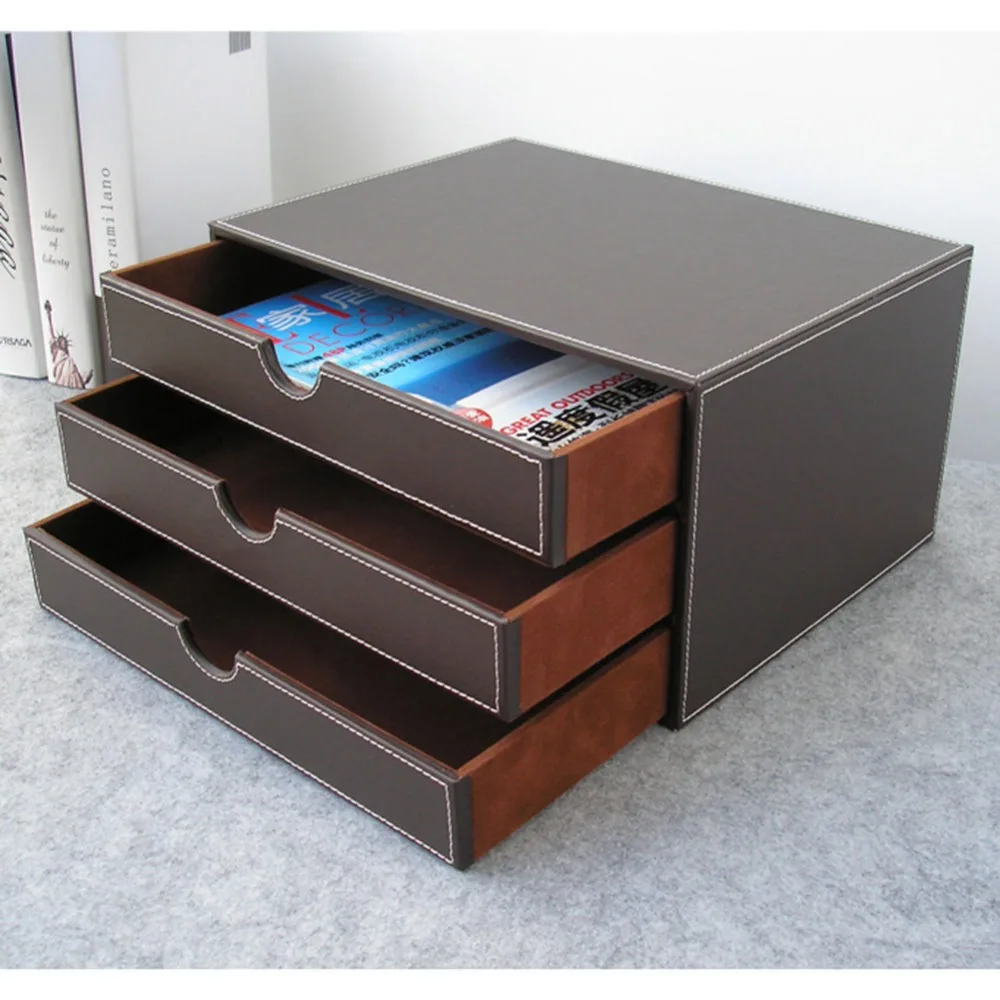 3 Layer 3 Drawer File Organizer Document Storage Box Container Bin