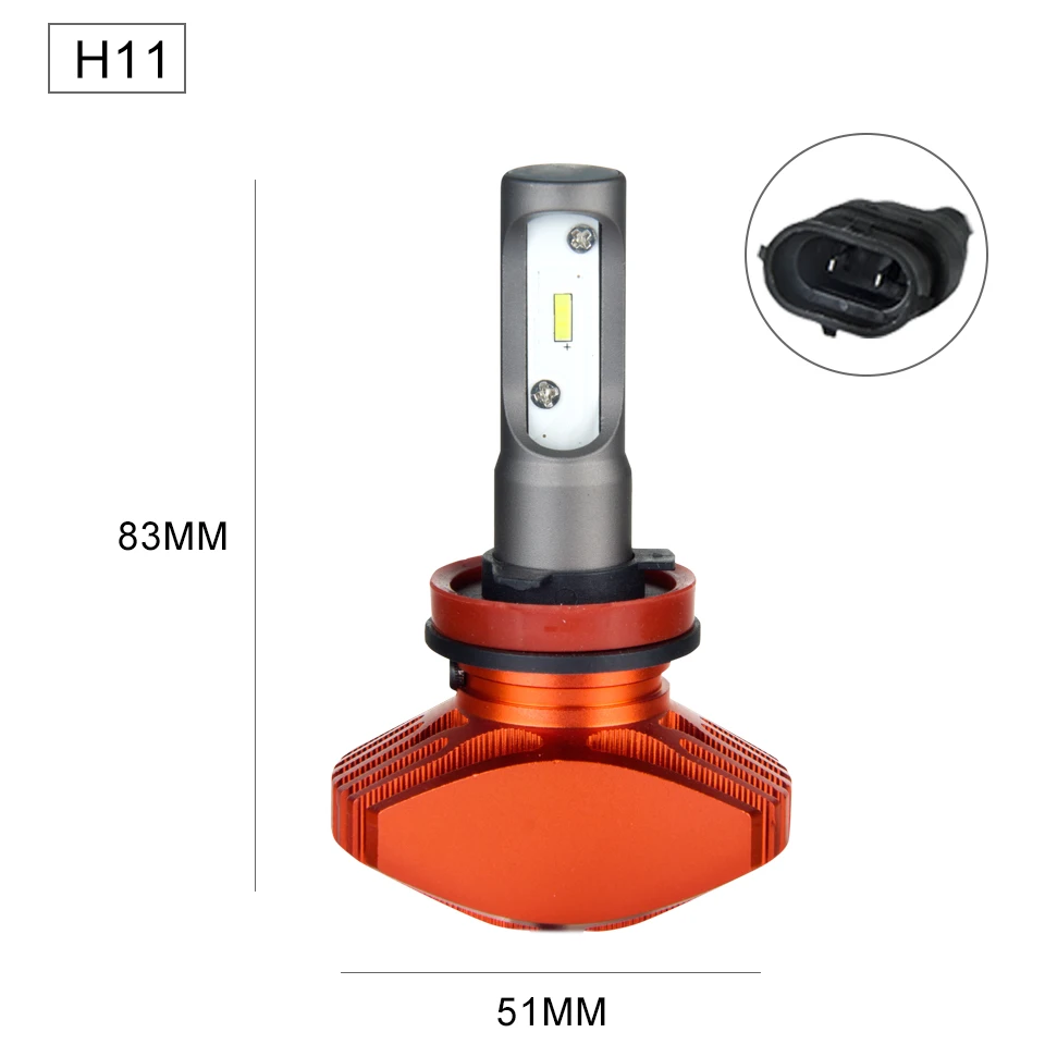 Foxcnsun H7 Led автомобилей головной светильник безвентиляторный H11 H4 светодиодные лампы 9005 HB3 9006 HB4 туман светильник H1 автомобильный светильник 24V 12V Авто 80 Вт 8000LM 6500 к CSP
