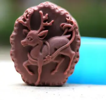 

Christmas Eve gift deer elk Silicone soap mold Christmas deers handmade soap molds silica gel moulds deer candle mould