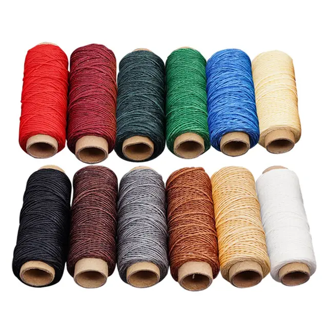 6/12 pcs Mutiple Colours Leather Sewing Waxed Thread DIY Handmade Wear
