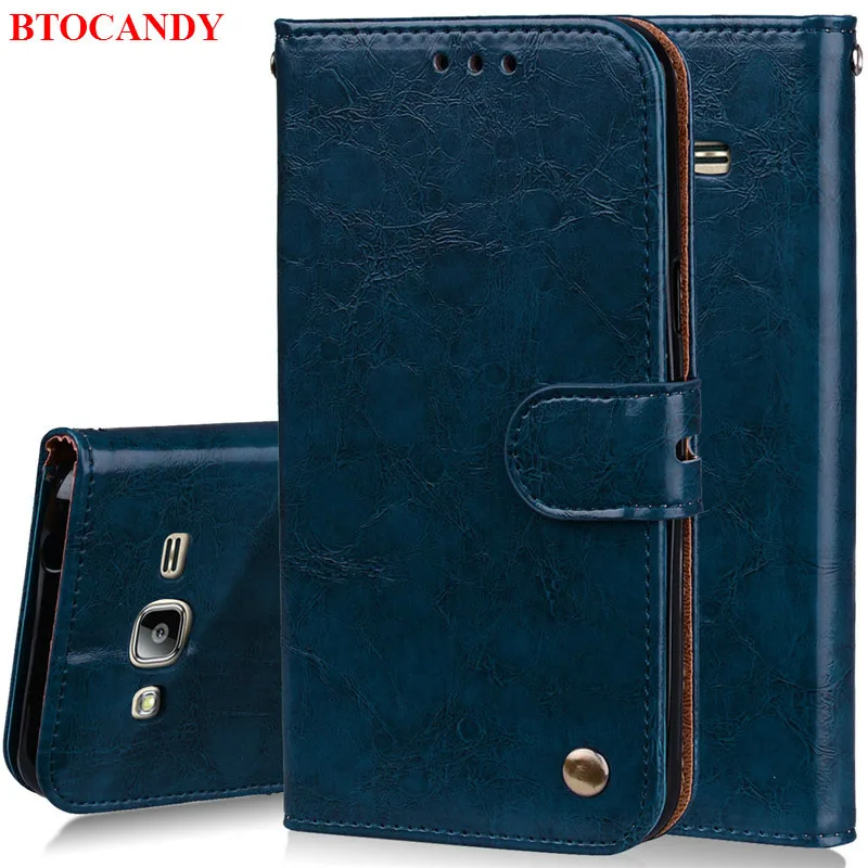 Luxury Flip Leather Case For Samsung Galaxy J3 Case J320 J320F font b Card b font