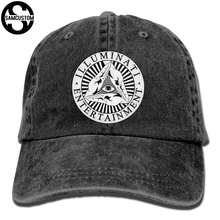 SAMCUSTOM Illuminati жесты 3D креативная индивидуальность Промытые джинсовые шапки осень лето для мужчин и женщин Гольф Sunblock хоккейные кепки