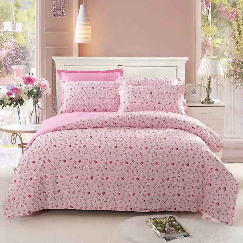 Hot sale! lovely bedroom 4pcs floral bedding set queen