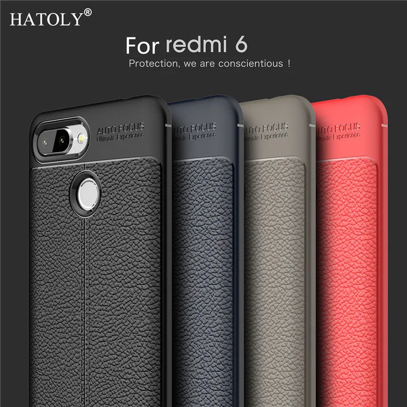 Xiaomi Redmi 6 Case Phone Case Back Cover For Xiaomi Redmi 6 Soft TPU Leather Shockproof Phone Case Xiaomi Redmi 6 Funda Capa