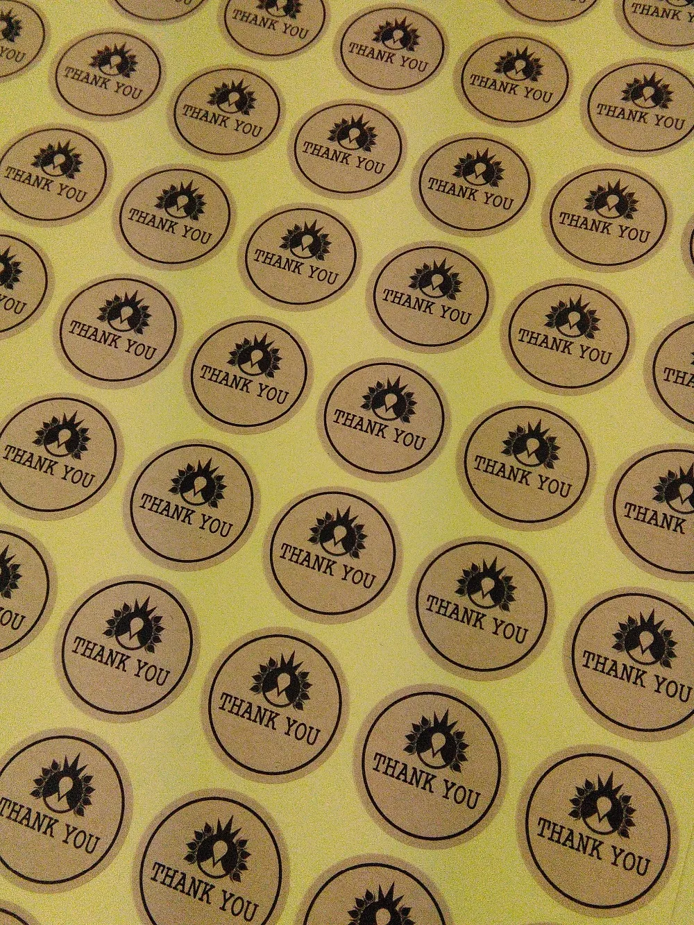 Kraft Paper Custom Sticker Labels Customize Adhesive Label Diameter 3cm