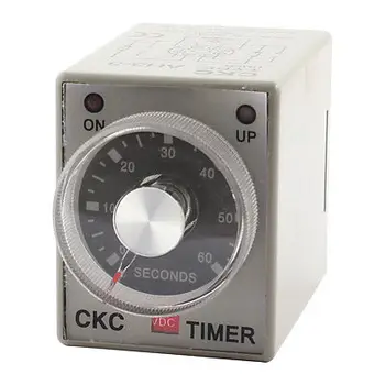 

DC 12V 0-60 Seconds 60s Plastic Housing Delay Timer Time Relay 8 Pin AH3-3