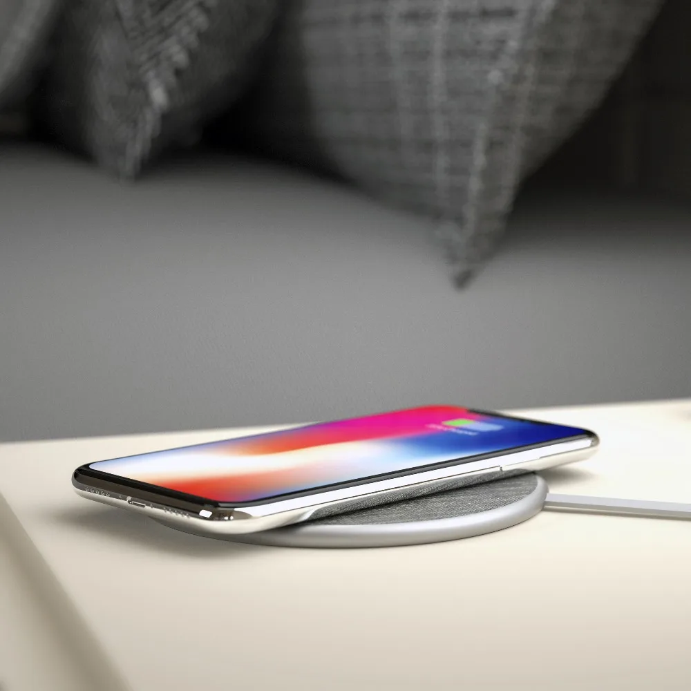 

Auckly 7.5W Fast Wireless Charger Denim Fabric Wireless Charging Pad For iPhone 8/8 Plus/X/Samsung Galaxy Note8/S9 For Xiaomi
