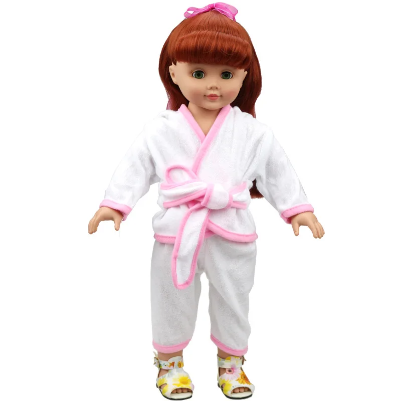 New White Pyjamas 18-inch American Girl Doll Clothes For 18