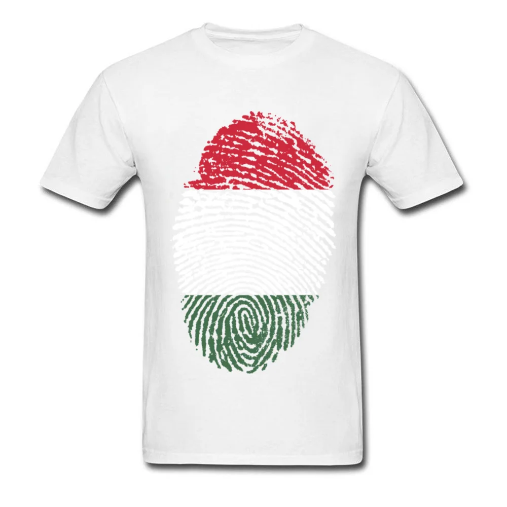Hungary Flag Fingerprint_white