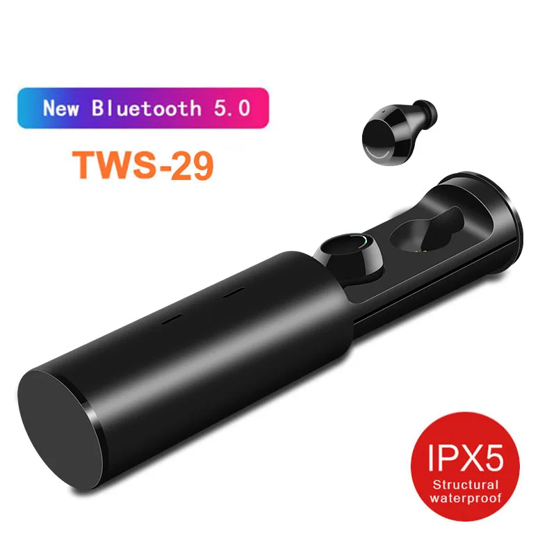 Touch Control TWS29 BT5.0 Bluetooth 5.0 Earphone Mini Twins Stereo Microphone True Wireless Earbuds for All Smart Phone Earpiece