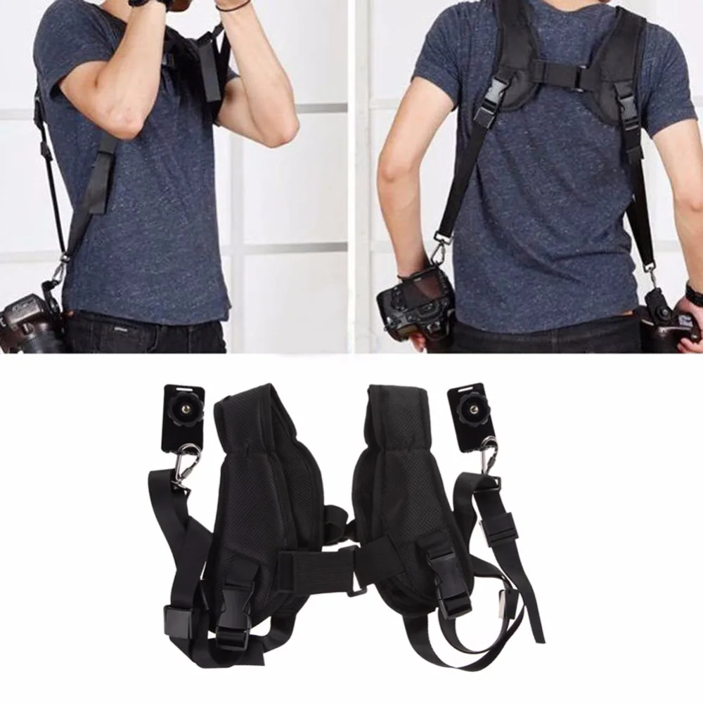 Hot Sale Double Camera Strap for Two Cameras Quick Rapid Double Dual