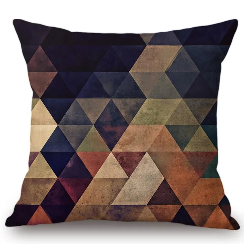 

Nordic Luxury Style Mosaic Triangle Plaids Geometric Pillow Case Cushion Cover Car Seat Office Chair Decor Throw Pillow Cover