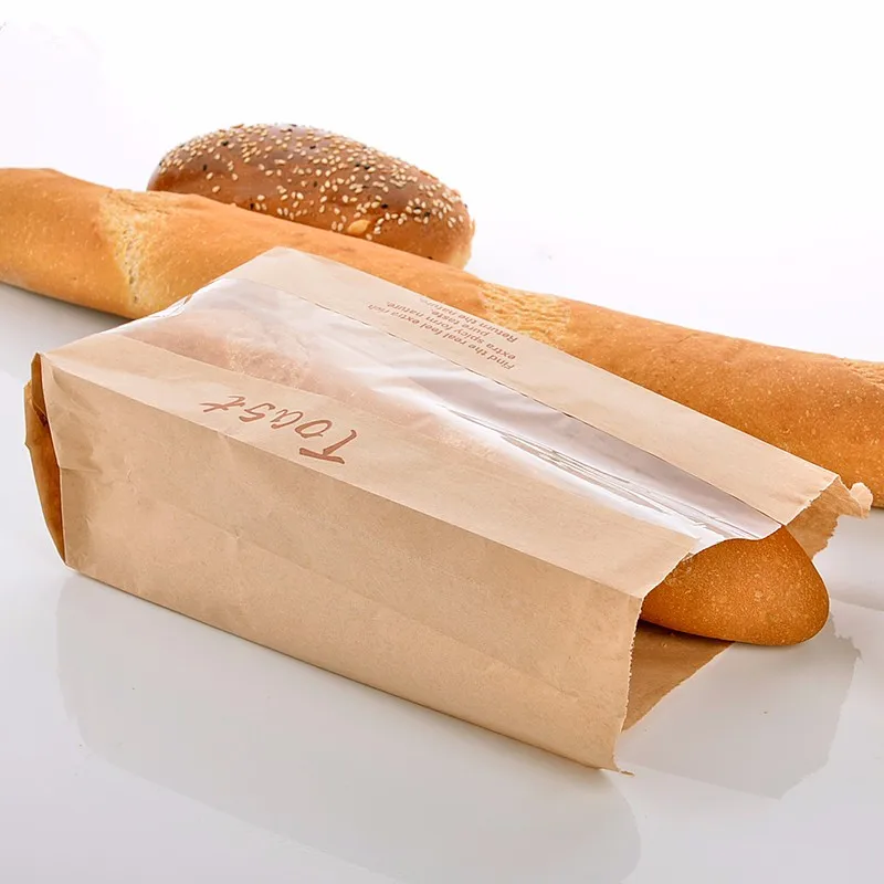 100 шт./лот 29.5x12x8.5 см тост крафт-бумаги, пакеты для упаковки французский хлеб мешки DIY выпечки сумка