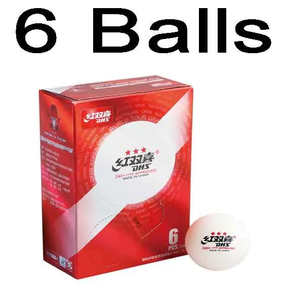 Dhs Ittf мячи для настольного тенниса 3 звезды D40 материал пластик поли - Цвет: 6 Balls