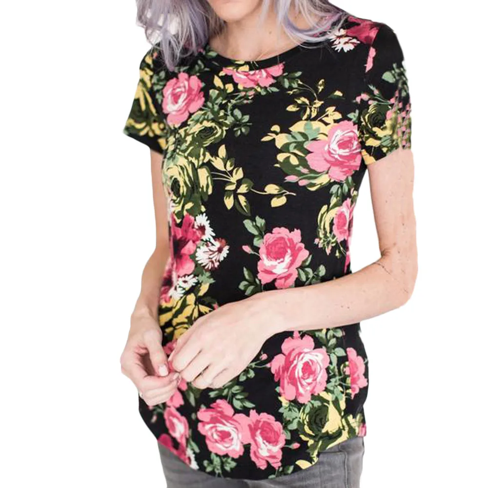 

Tops for women T-Shirt female Sexy Print Short Sleeve Tank Crop Tops harajuku Shirts mujer casual korean Hot sale short slevees