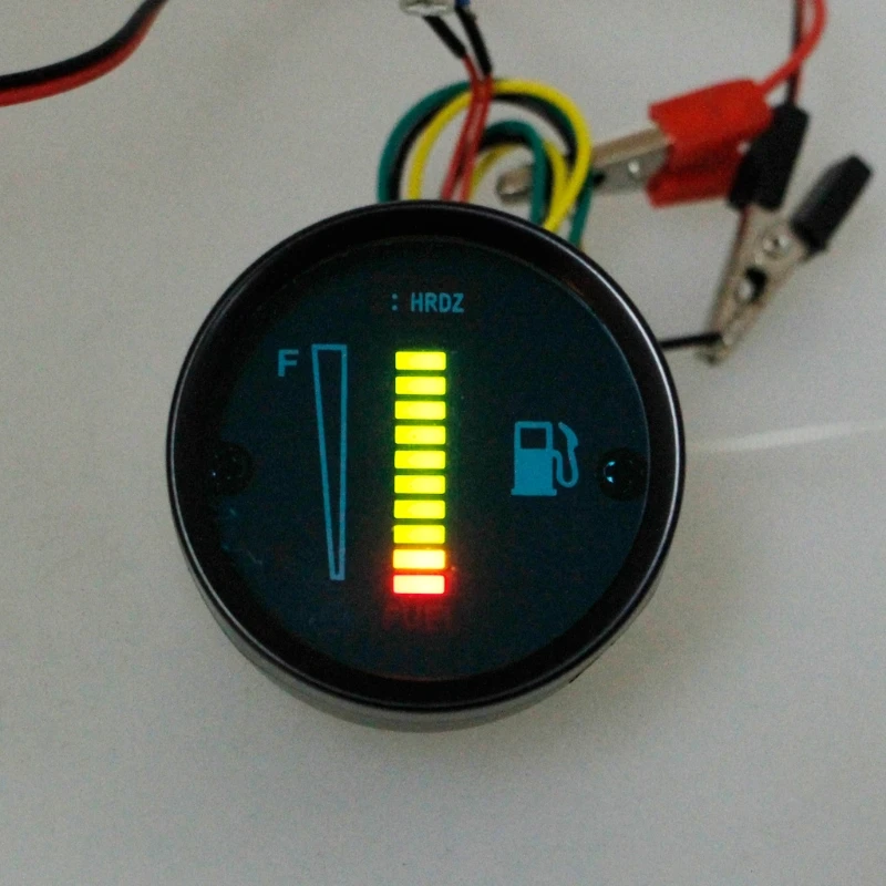 Универсальный автомобильный мотоцикл измеритель уровня топлива " 52 мм 8 Светодиодный светильник 12 В 24 в 0-566 Ом автомобильный мотоцикл инструменты