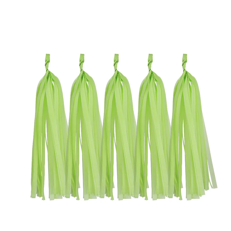 Cyuan 5 шт. 35 см Разноцветные Украшения из глянцевой бумаги свадебное украшение гирлянды украшения для стола на день рождения Декор висящий баннер расходные материалы - Цвет: fruit green