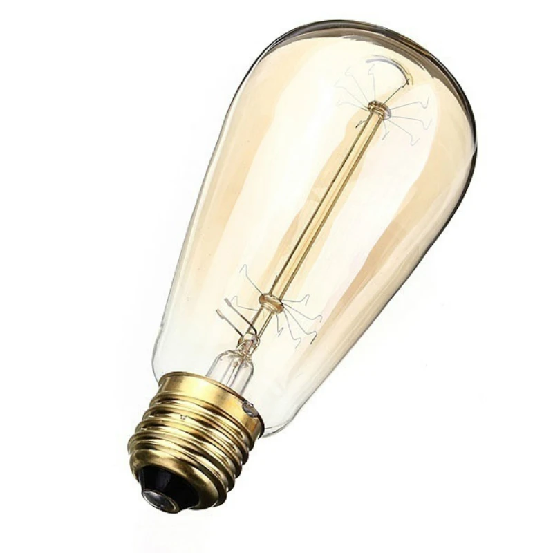 6 ПАК ST64 винтажная лампочка накаливания Эдисона E27 Dimable Filament Lighting 40W 60W Filament промышленный домашний Лофт Декор 110V 220V