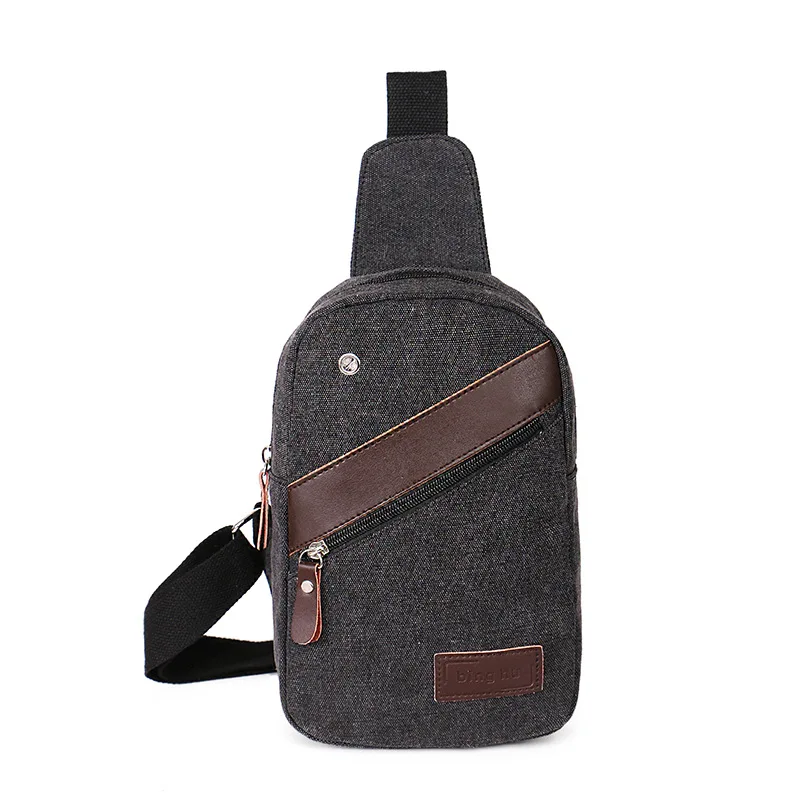 Men&#39;s Canvas Sling Bag New Casual High Quality Shoulder Bag for Men Single Shoulder Strap ...