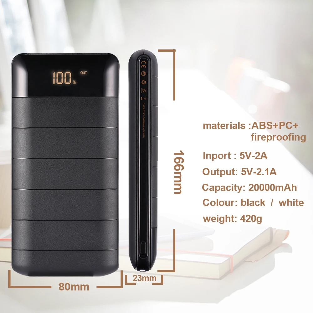 WK Bateria Externa 2A power Bank 20000 mAh power bank 20000 mAh аккумулятор для mi power Bank 18650 Xiao mi iPhone 7 8 X XS Romoss