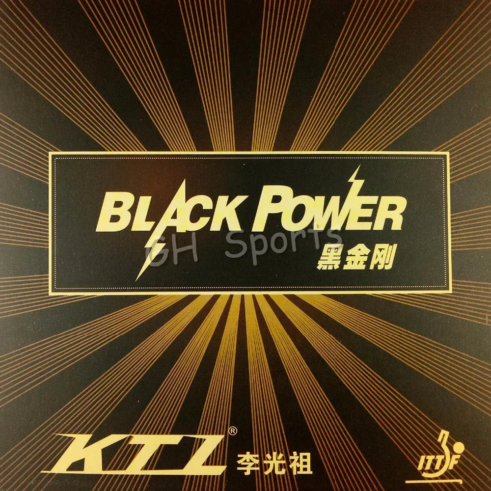 KTL BLACKPOWER Золотой торт Губка + сильная фрикционная резина черный Pips в настольный