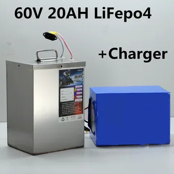 

60V 20Ah LiFepo4 battery pack for electric motorcycle folding electric scooter carbon kick scooter fat tire scooter+ +2A charger