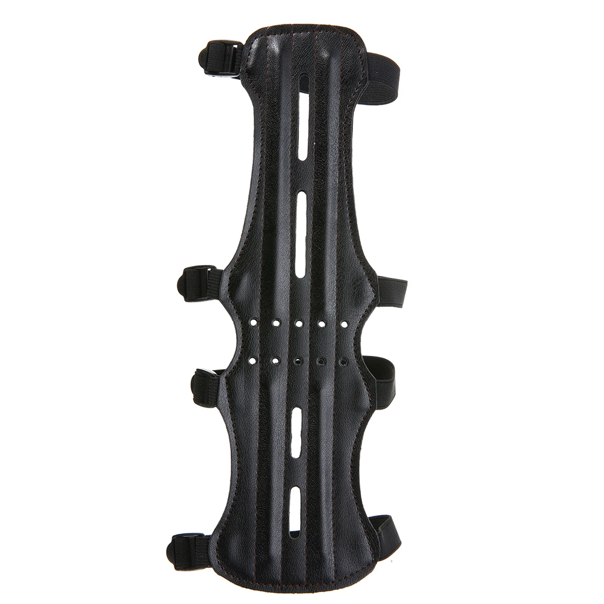 4 Adjustable PU leather Straps Archery Arm Guard Shooting Bow String Arm Protector Gear for Outdoor Hunting Protection