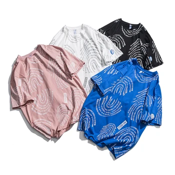 

2019 Spring And Summer New Chinese Style Men's Comfortable High Quality Sports Letters Solid Color Cotton Loose T-shirt