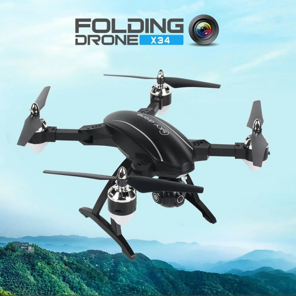 

Christmas X34-1 720P Folding Deformed WIFI FPV With Headless Mode Altitude Hold RC Quadcopter RC and Lighting Control Mode