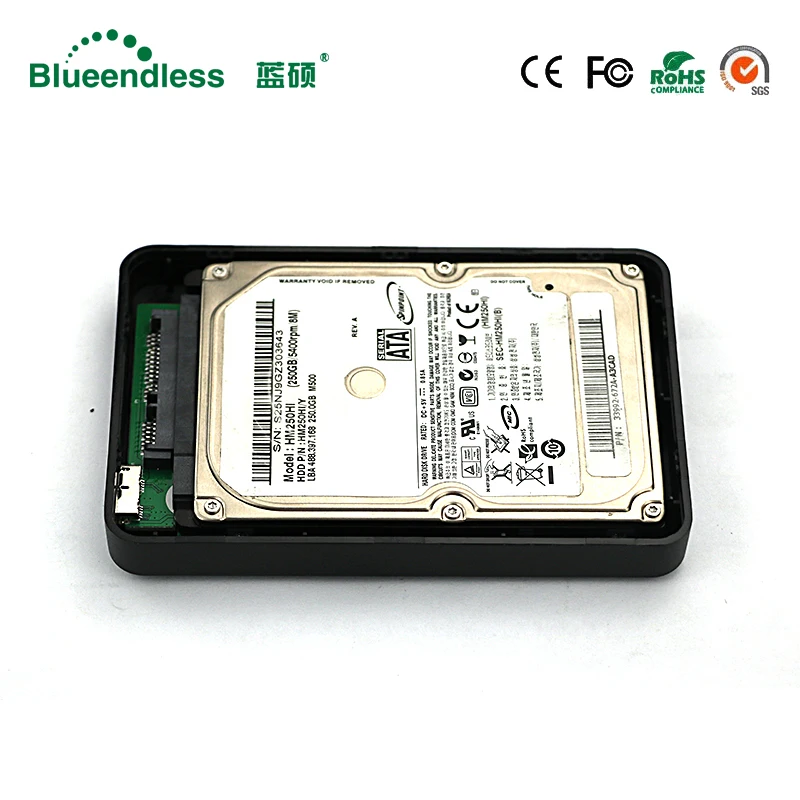  100% 1TB nuevo producto plástico hdd enclosure2.5 sata usb 30 disco duro de velocidad rápida discos