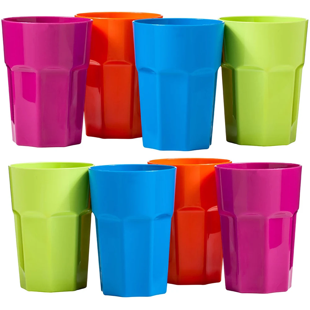 Детские чашки многоразовые вечерние принадлежности яркий цвет 420 мл сок напитки чашки пластиковые чашки домашнего использования 4 шт