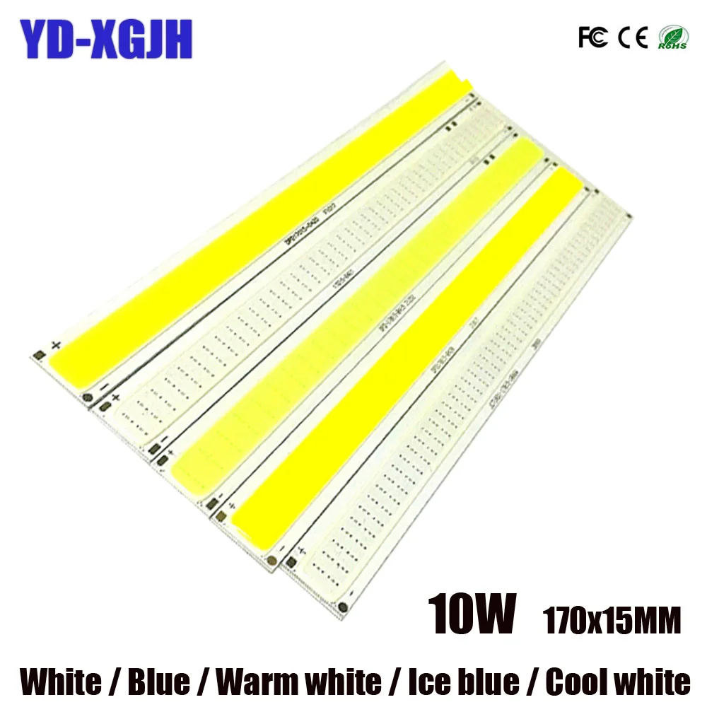 

LED strip 10W surface light source COB lamp beads red blue white warm ice blue 12V car lighting 170*15mm for DIY daytime light