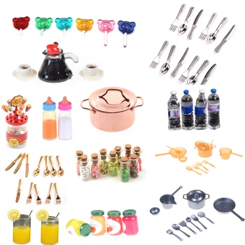 

Dollhouse Miniature Plate Jam Drink Cup Dish Bowl Tableware Set Toy Doll Food Kitchen Living Room Accessories