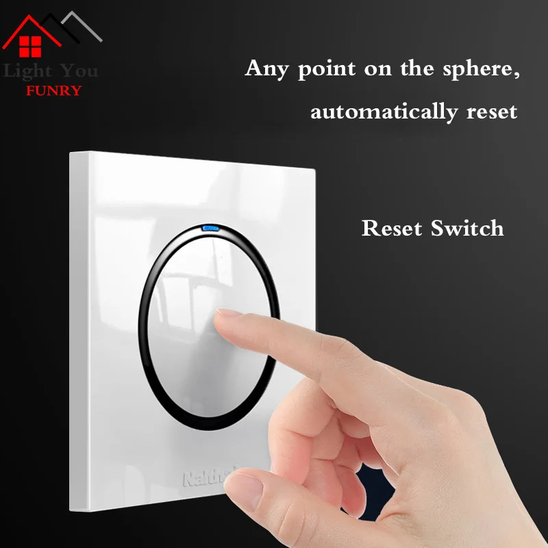 

1 2 3 4 Gang 1 Way 2 Way Household Wall Switch Socket White Flame Retardant PC Panel LED Indicator Switch 86*86mm