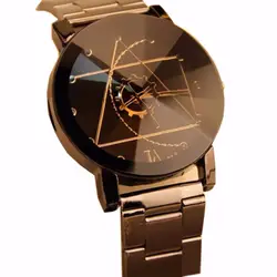 Новая мода для мужчин's сталь и кожаный ремень наручные часы для женщин Элитный бренд Мужские Бизнес часы женщин Best подарок дропшиппинг