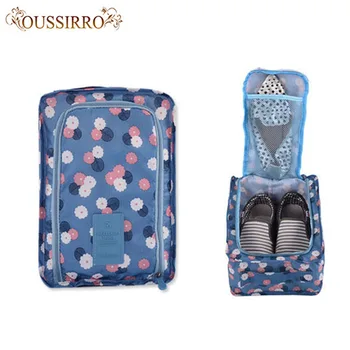 

New flower Nylon travel storage bag practical portable dust shoe box shoe bag Closet Drawer Dividers storage Container Organizer