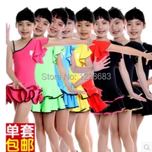 Новинка Один рукавом танцевальные костюмы выступление Латина танцевальный выступление Латина Одежда для танцев, Одежда для танцев, бальные платья для танго