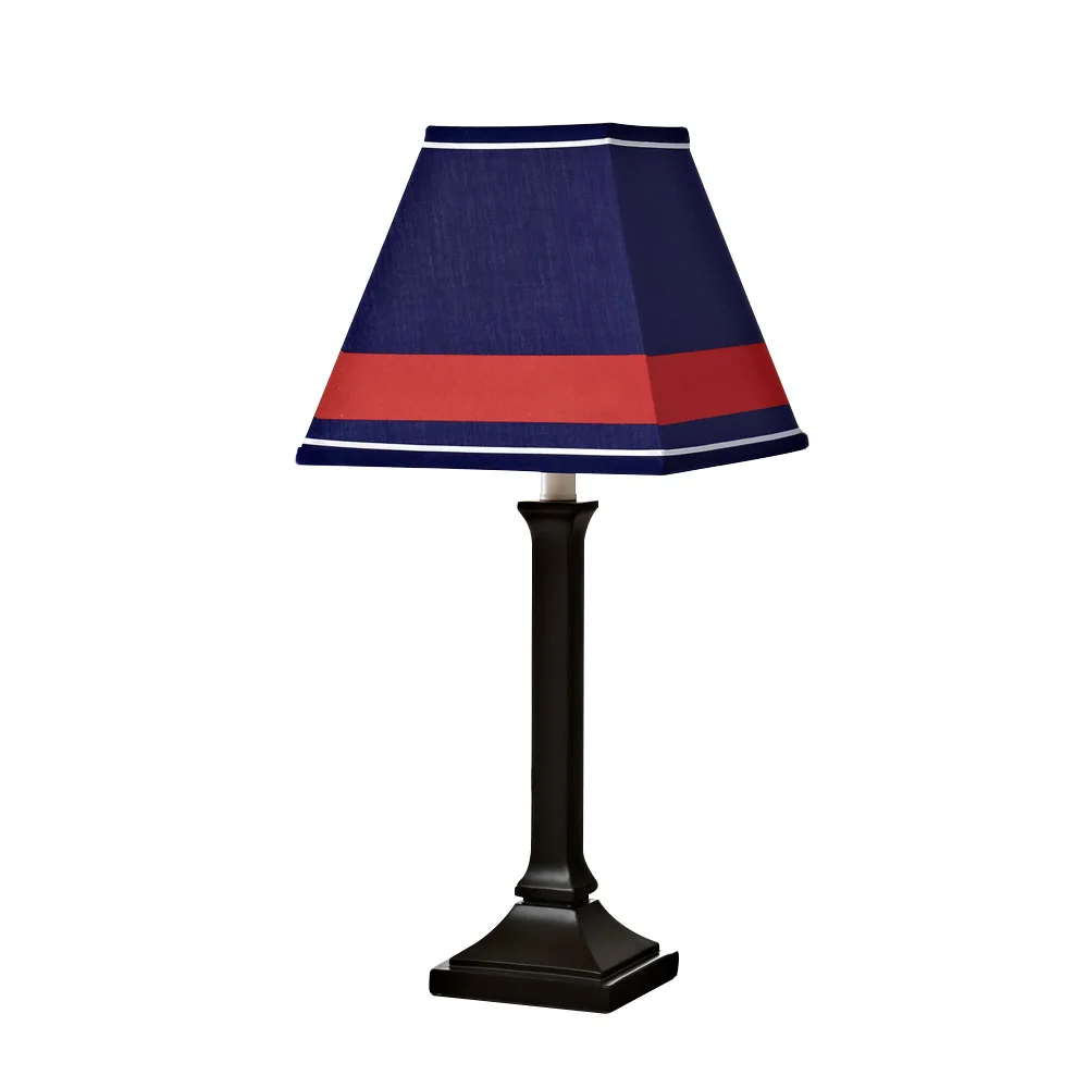 Flash Deal lighting romantic coffee shop British wind cloth table lamps retro children bedroom bedside lamp bar blue table lights ZA 4