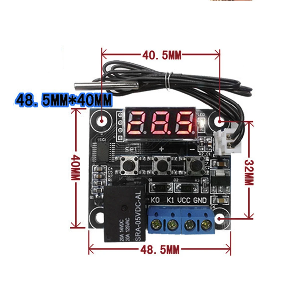 DC 12 V-50~ 110C мини-термостат цифровой регулятор Температура контроллер переключателя пластины Водонепроницаемый NTC Сенсор для инкубатора темп