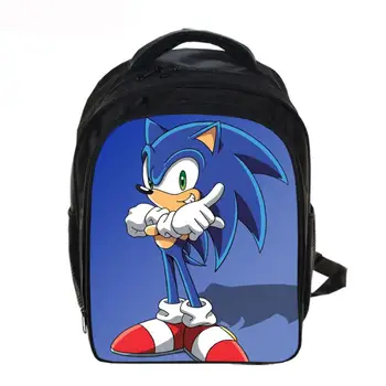 

13 Inch Mario Bros Sonic Boom Hedgehogs Kids Backpack Kindergarten School Bag Cartoon Children Backpack Girls Boys Mochila