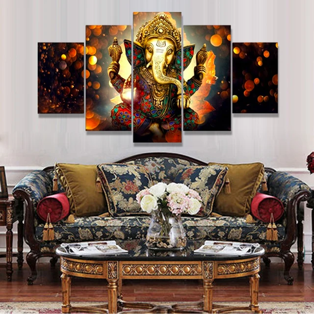 Tableau Ganesh zen coloré