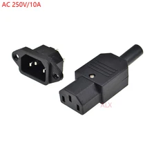 10A US AC250V 10A 3pin IEC C13 питание штепсельная розетка адаптер штекер и женский разъем Rewirable кабель провода разъем