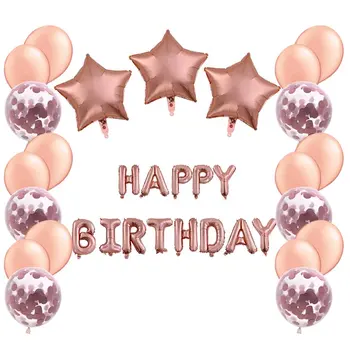 

Rose Gold Balloon Confetti Set Birthday Party Decorations Kids Annniversary Wedding Balloon Decoration Gift for Wedding Guests