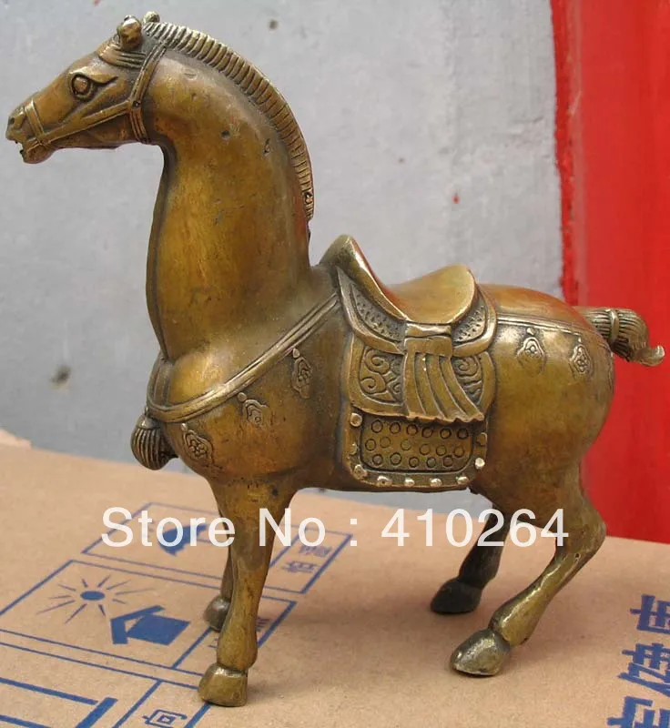 

0116P [old craft ] Fast shipping GOOD LUCK horse Bronze Statue (A0314)