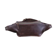 Роскошные модные Crazy Horse Pu искусственная кожа Коричневый поясная сумка для мужчин поясная дизайнер ремень груди сумки деньги держател